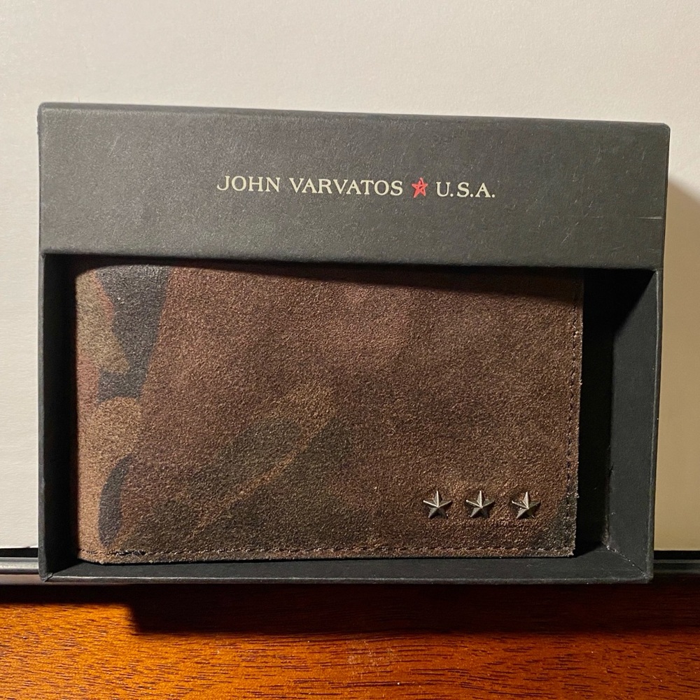 John Varvatos Camo Billfold Bifold Wallet